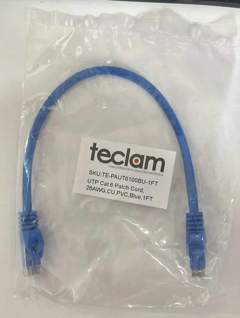 Cable Patch Cord Cat6 1Pie (30cm)