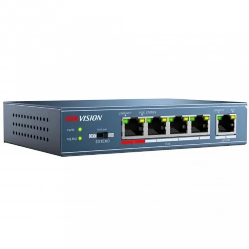 SWITCH POE 4 CH + 1 CH 10/100/1000MB 45W