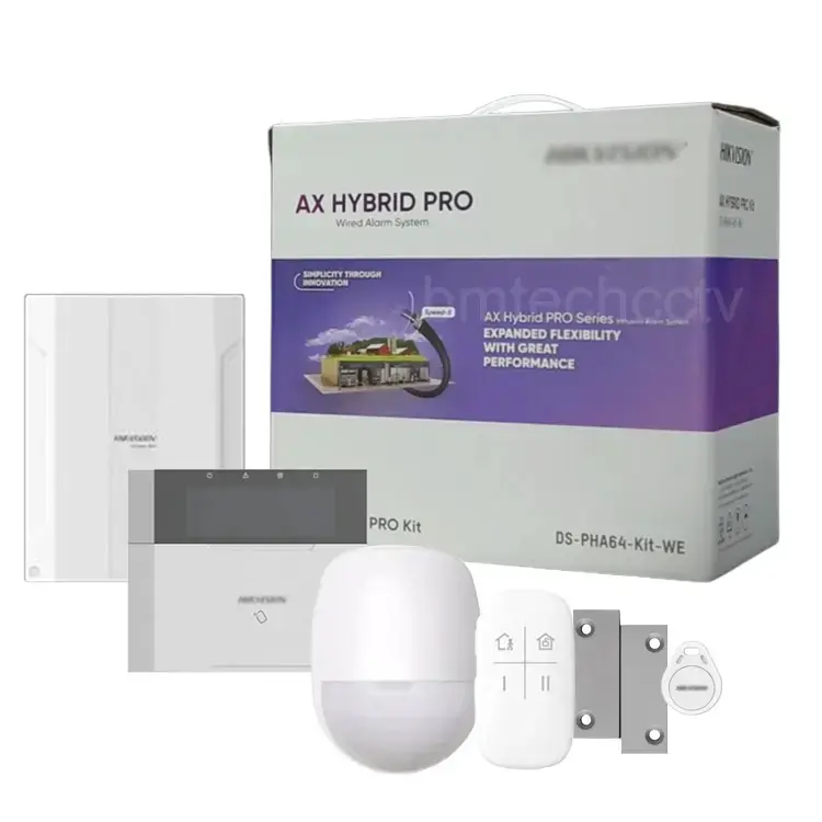 KIT Central de alarma 8 zonas expansible a 64 hibrida