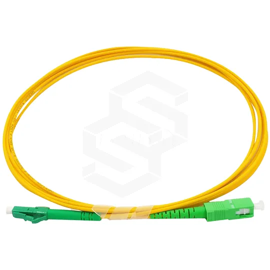CABLE PATCHCORD FIBRA ÓPTICA LC/APC - SC/APC  MONOMODO SIMPLEX 2MM CHAQUEA AMARILLA 2 MTS