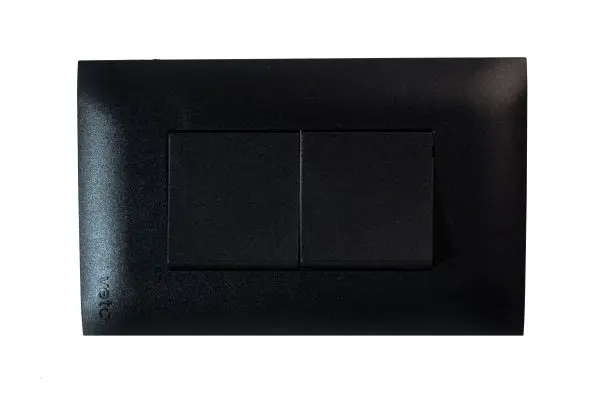 [VIV19383] Interruptor doble Veto (Negro)