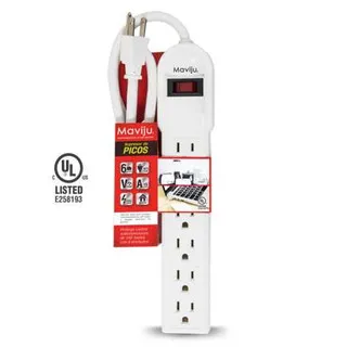 SUPRESOR 6 ENCHUFES 15A 125V (MAVIJU)