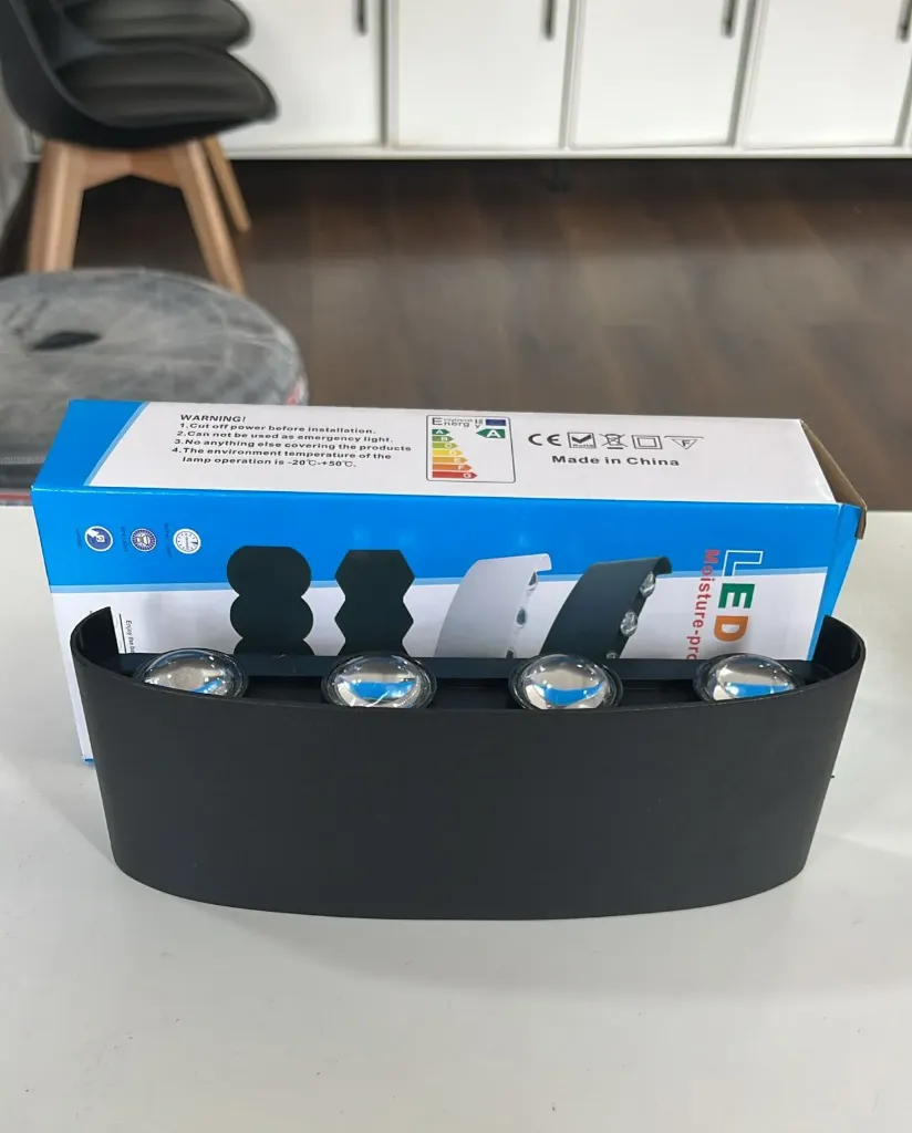 Aplique para pared negro 8X2W 3K