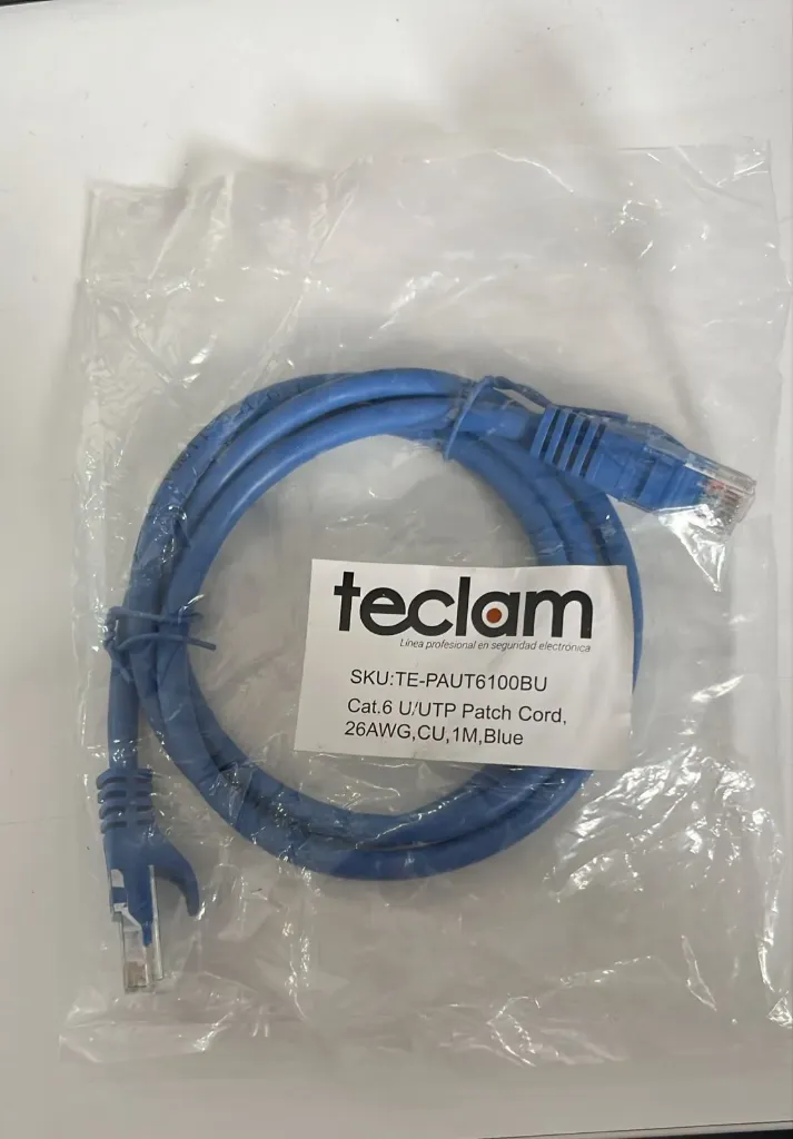 [TE-PAUT6100] PATCH CORD UTP CAT6  1M AZUL