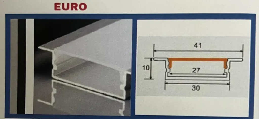 [DXBPB07] PERFIL DE ALUMINIO EURO BLANCO EMPOTRABLE