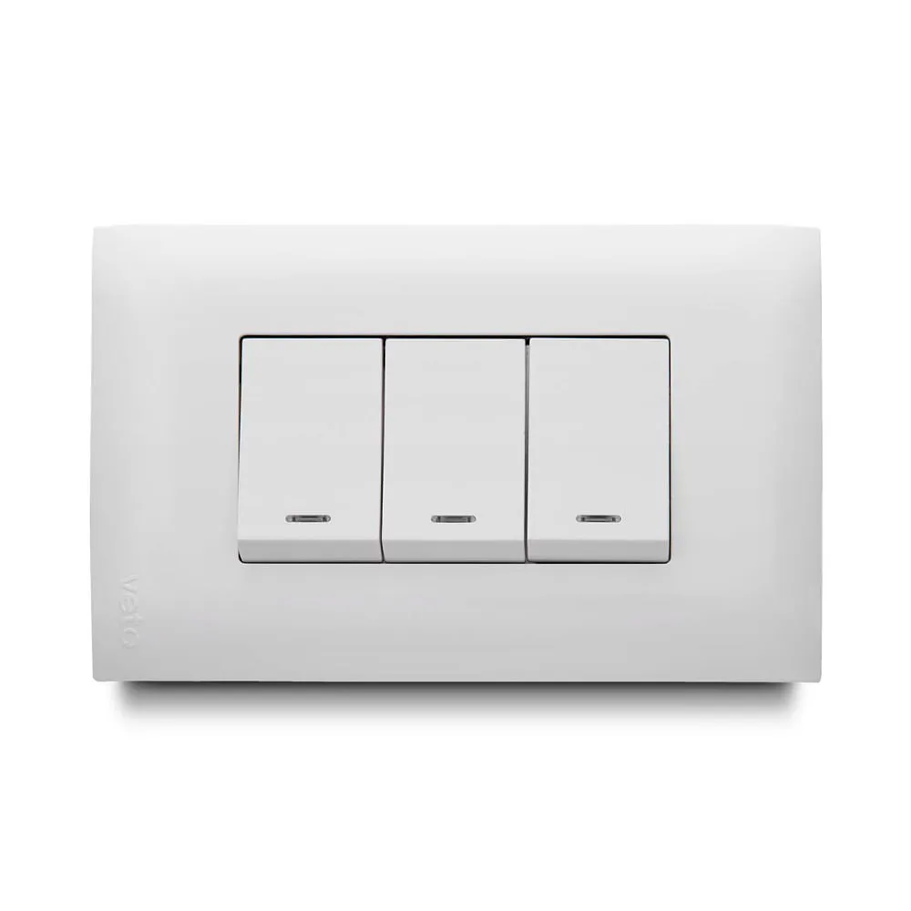 [VIV19246] Conmutador Triple Veto (blanco)
