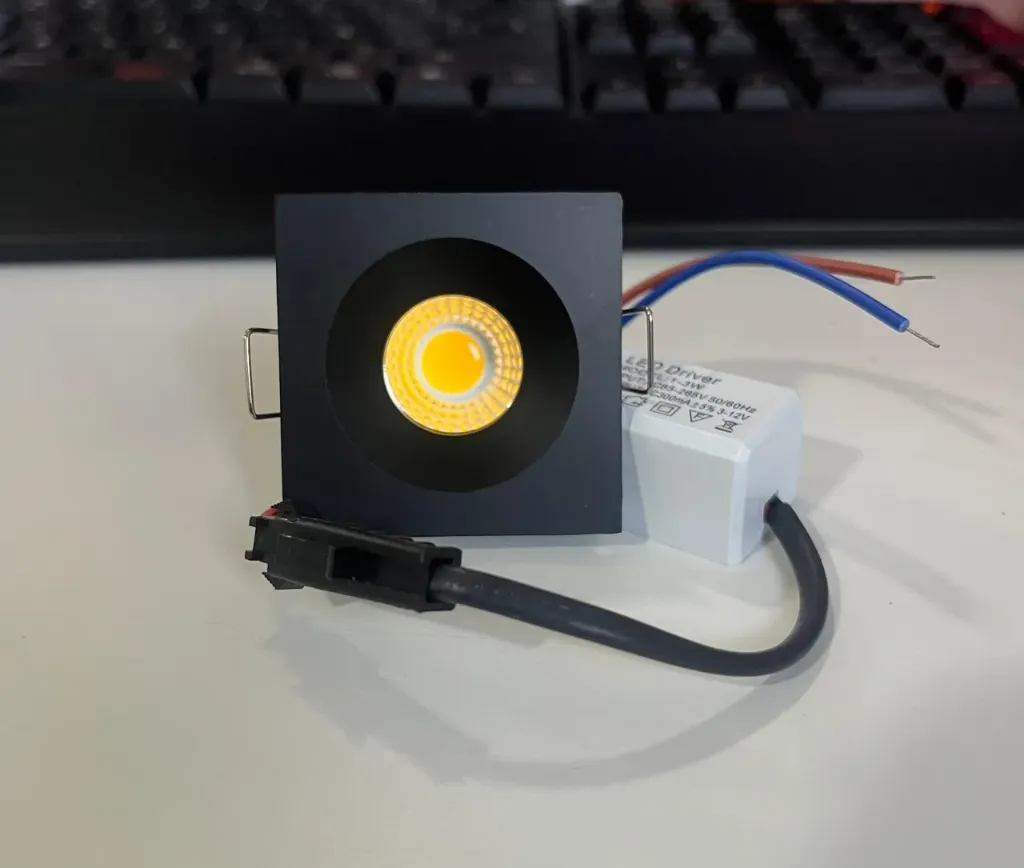 OJO DE DRAGON CUADRADO NEGRO 3W 3000K