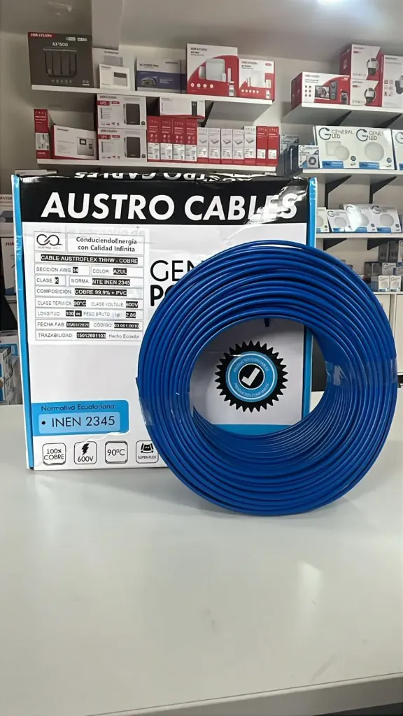AUSTRO CABLE 14AWG AZUL