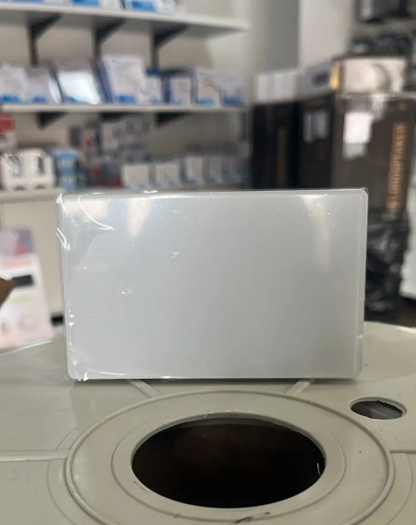 Conmutador simple GLASS Blanco