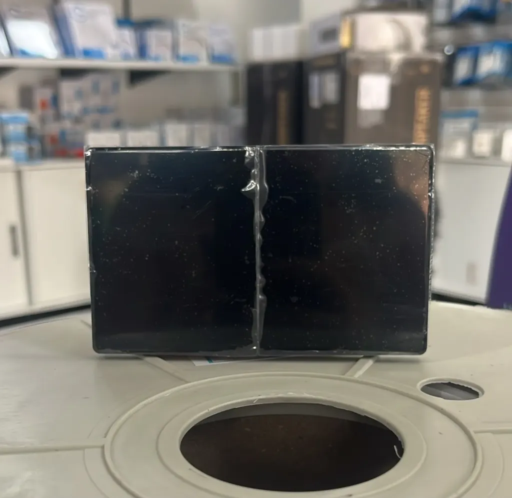 Conmutador doble GLASS Negro