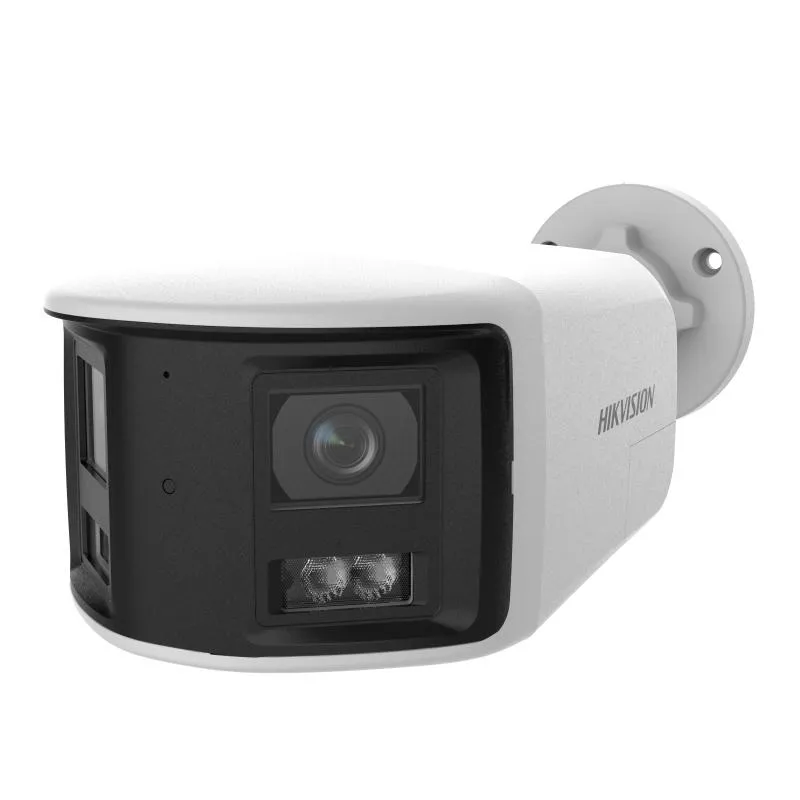 CÁMARA BALA EXTERIOR PANORÁMICA, DETECCIÓN DE PERSONAS Y VEHÍCULOS, VISIÓN PANORÁMICA 180, LUZ HÍBRIDA, AUDIO BIDIRECCIONAL, LUZ ESTROBO ACTIVA Y ALARMA SONORA