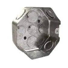 [629] Cajetín octagonal metálico grande 0.40mm 